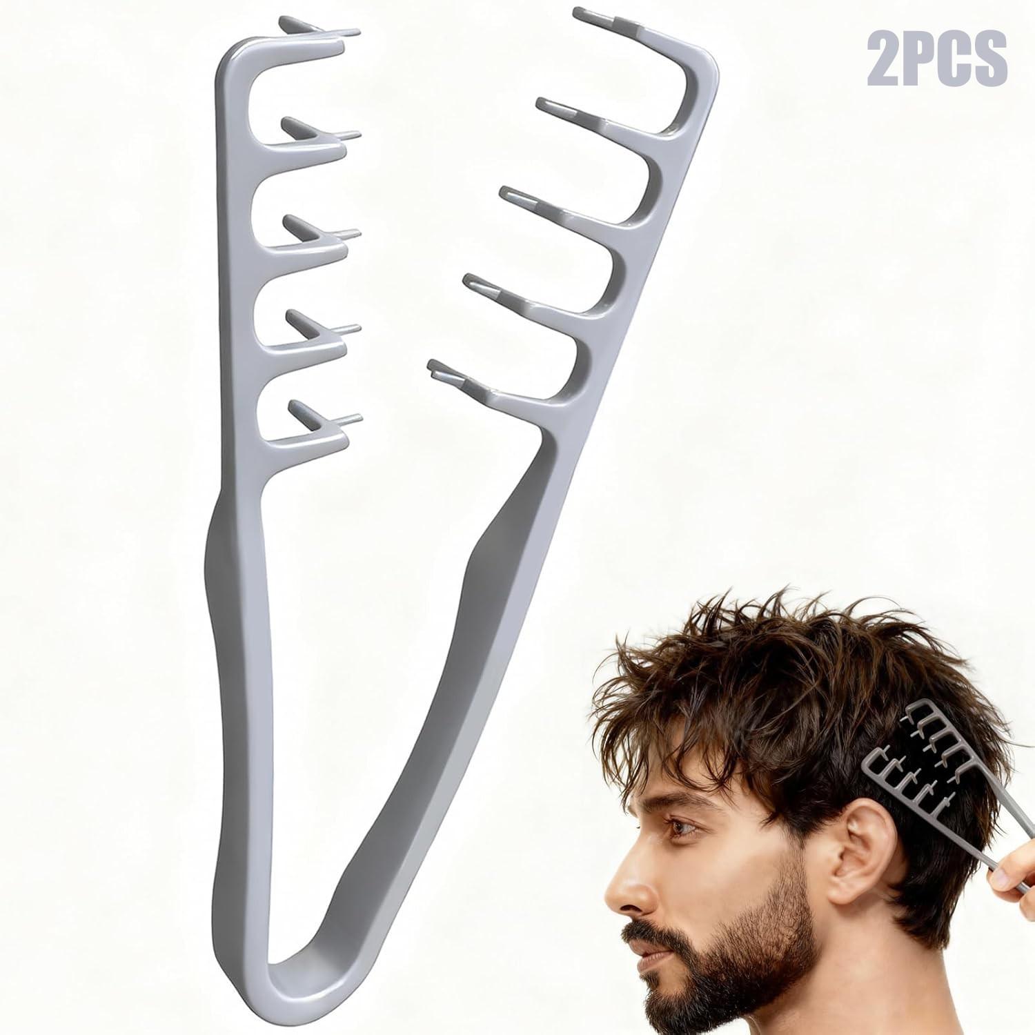 2-Pack New Abs Volumizing Hair Comb, Unisex Hair Parting Cover, Bangs Styling Brush, High Forehead Tool, Perfect for Men and Women