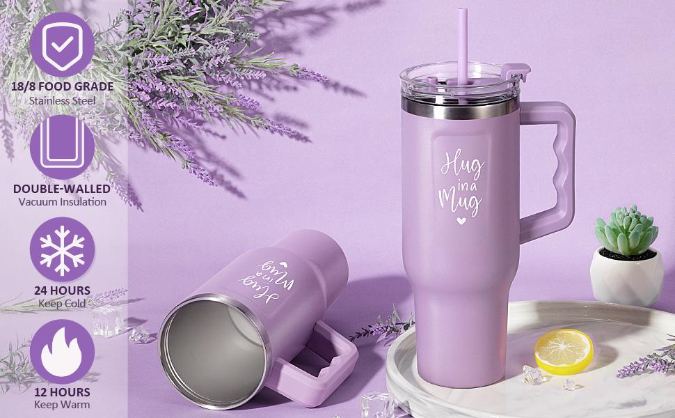 Mayicivo Easter Gifts ideas Basket for Women with Flannel and stainless steel Insulated tumbler Blanket, Unique Gifts for Mom, Friends, and Wife