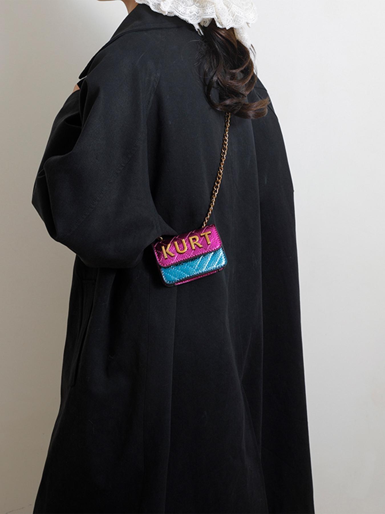 Mini Crossbody Chain Bag with Magnetic Letter Pouch, Elegant Chain Shoulder Strap, Multiple Colors Available, Fashion Casual Style, All Seasons Use, Fashionable Crossbody Bag