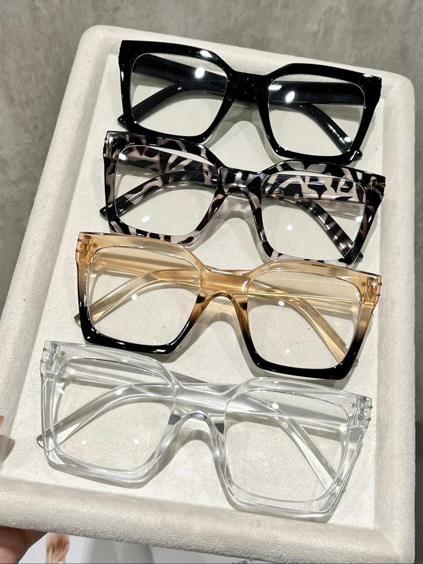 Unisex Fashionable Leopard Pattern Eyeglasses, Stylish Square Frames, Trendy Casual Eyeglasses for Everyday Use, Fashion Accessories for Outdoor Activities, High Quality Eyewear, Classic Fashion Glasses