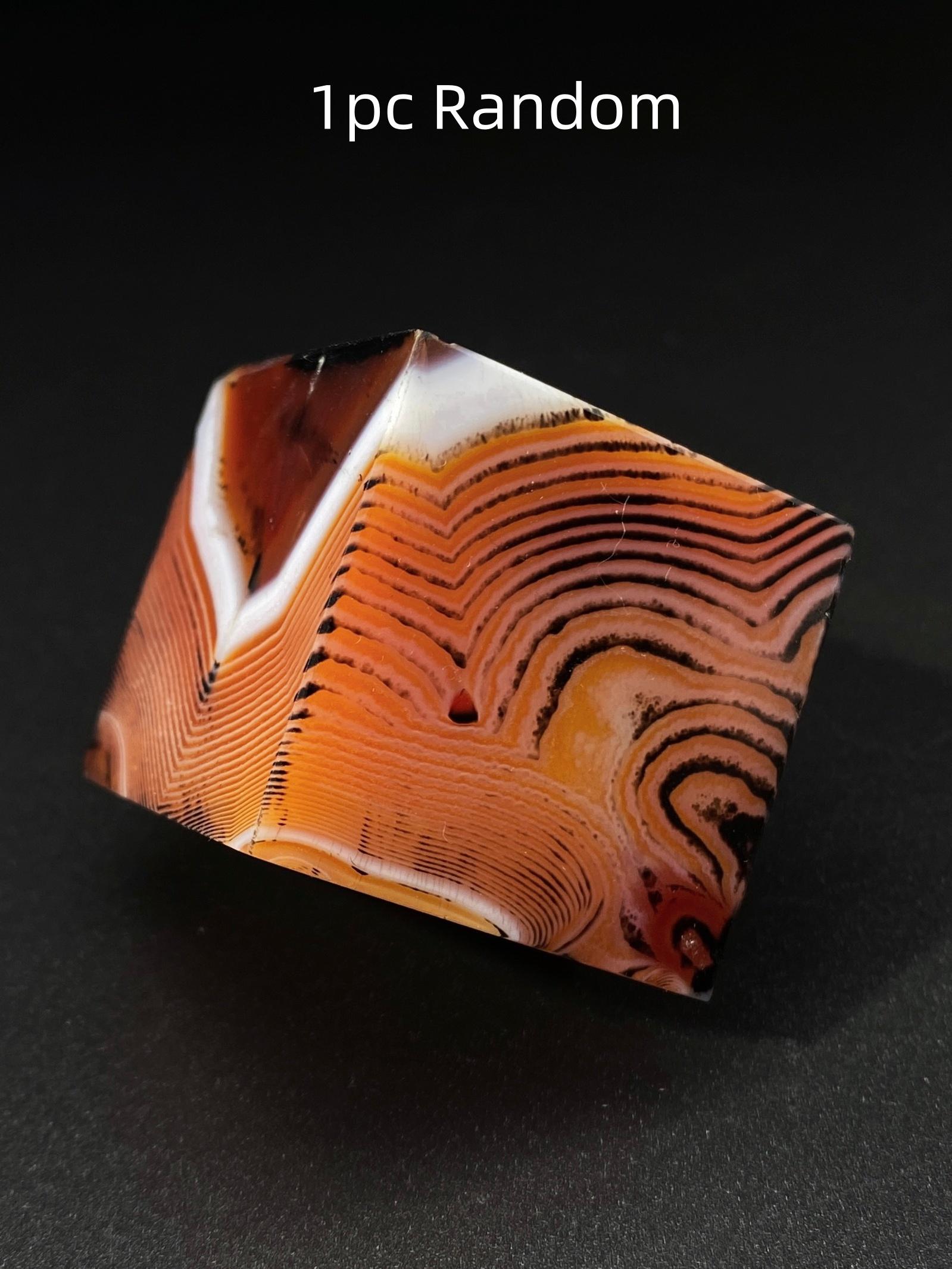 1pc Natural Crystal Red Sardonyx Square Ornaments, Creative Home Office Desktop Decorations, Crystal Collection, Unique Gift First Choice.