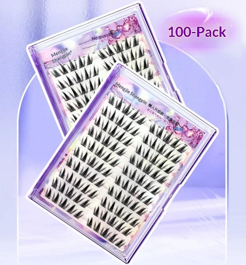 Self-adhesive Glue-free False Eyelashes Winged Fluffy Natural Thick Manga Eyes Reusable Enlarged Eyes Lashes Easy Apply 10-13mm