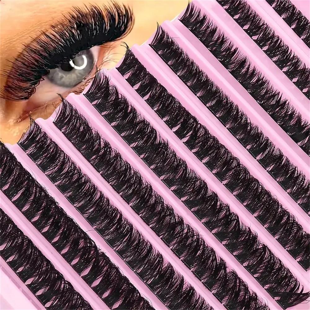 Single Cluster Eyelash Tray, Ultra-Thin Lightweight Soft Reusable, Natural Fine Transparent Root Design, Pre-Made Extension for Beginners
