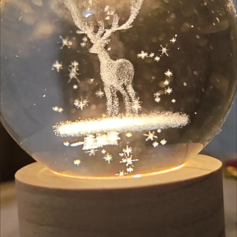 Crystal Ball Creative Ornament Desktop Decoration Toy, Couple Friend Birthday Gift, Organic Glass Material, No Ca Prop 65 Warning