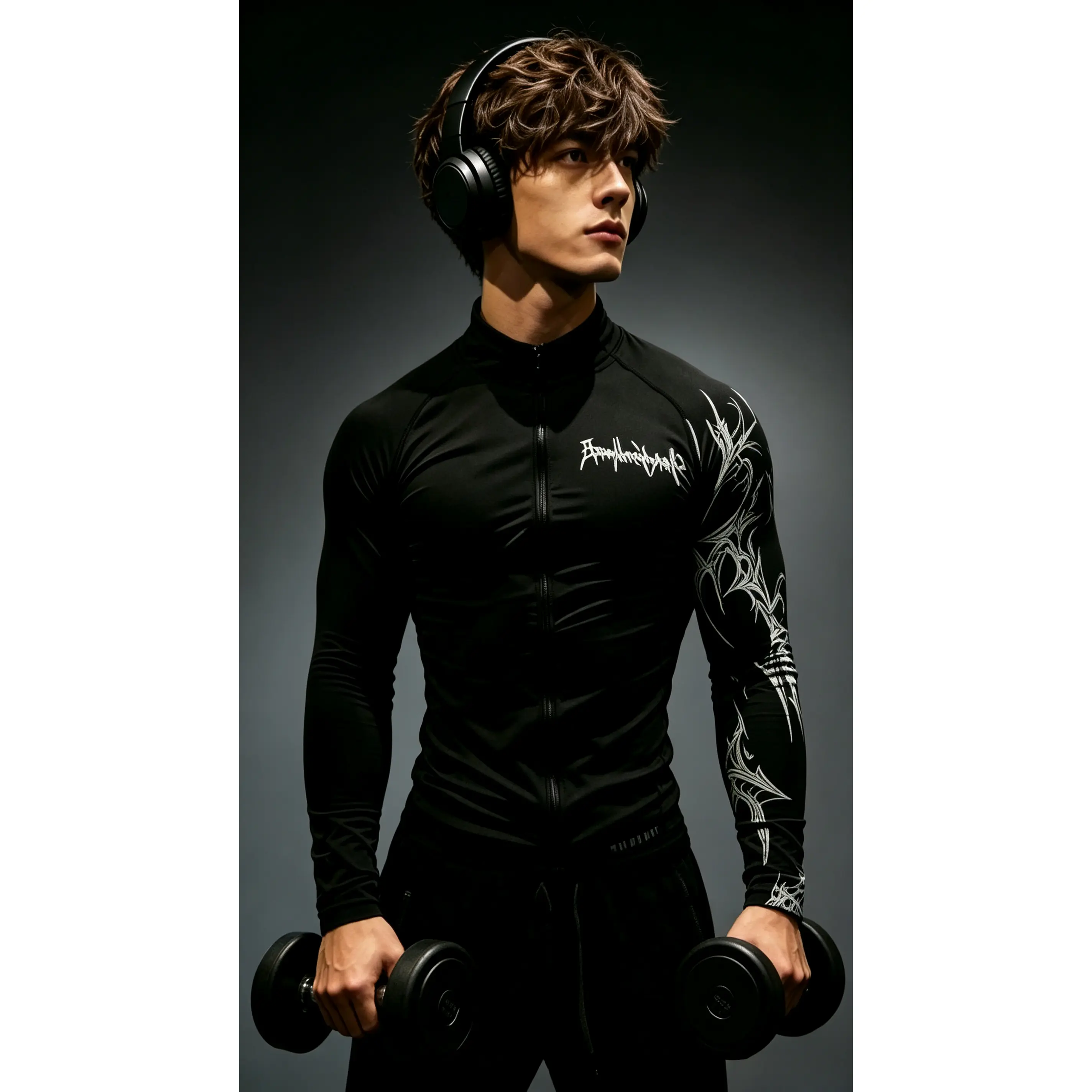 Men's Slim-Fitting 1-Piece Zip-Up Long Sleeve Compression Athletic Jacket - Lightweight, Moisture-Wicking Male Top for Gym/Running, Multi-Size Sports Outerwear