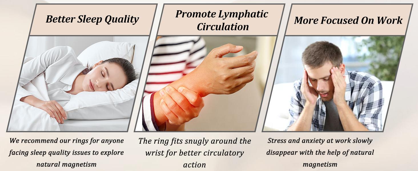 Vicmag Copper Magnetic Rings for Women & Men, 4X Strength Magnet Adjustable