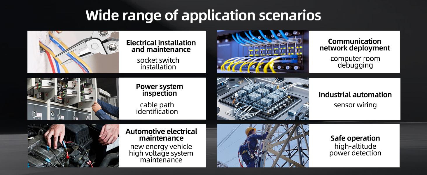 SEESE 8-in-1 Wire Stripper & Twister – Cutting, Pulling Wires, Voltage Tester Pliers, Cable Scissors, AC/DC Live, Null & Hot Wire Detection with Audible & Flashing LED Alarms