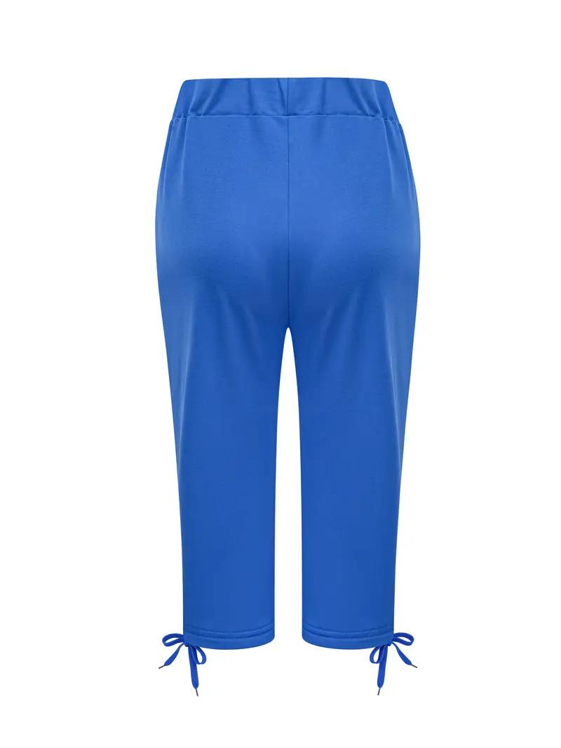 Pack of 3 women’s lightweight capri pants with drawstring waist — casual pants, comfortable and stylish, suitable for everyday wear in spring and summer | Casual pants