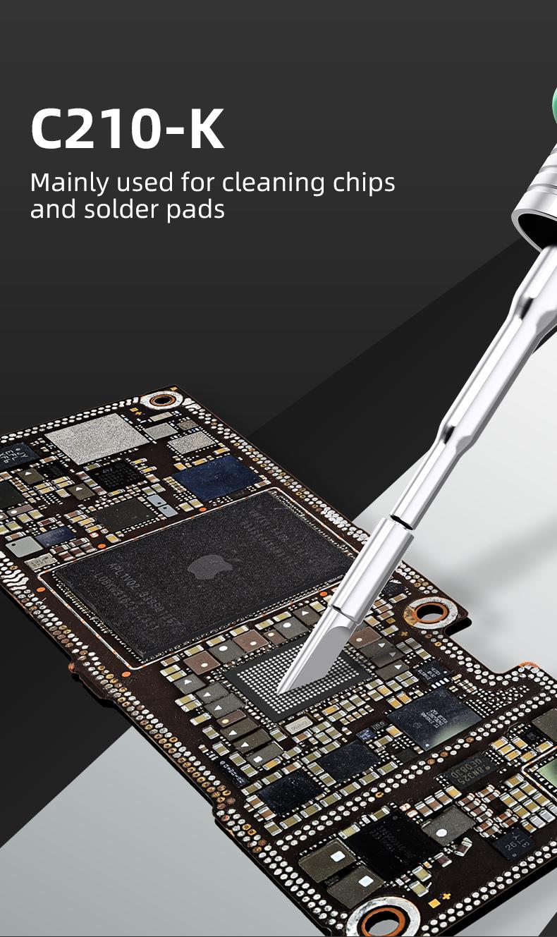 JTX C210 Soldering Iron Tips C210-I-IS-K 3in1 Kits for T210 Handle Mobile Phones Soldering Station Welding Tip Tools Set