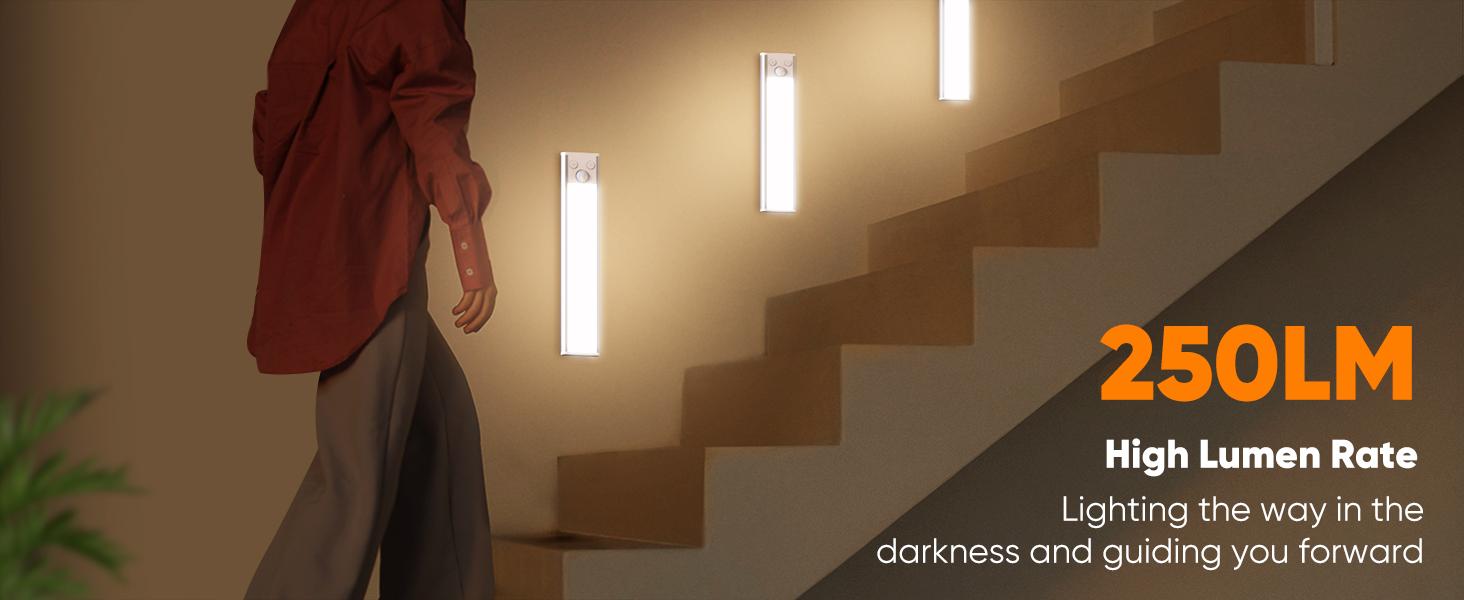 Closet Lights, 4 Pack LED Rechargeable Under Cabinet Lighting Wireless, 3 Color Temps Under Cabinet Lights, Dimmer Motion Sensor Light Indoor for Pantry,Christmas Decorations， Kitchen, Bedroom, (4 Pcs) Energy Efficient Human Body Sensing mini gifts