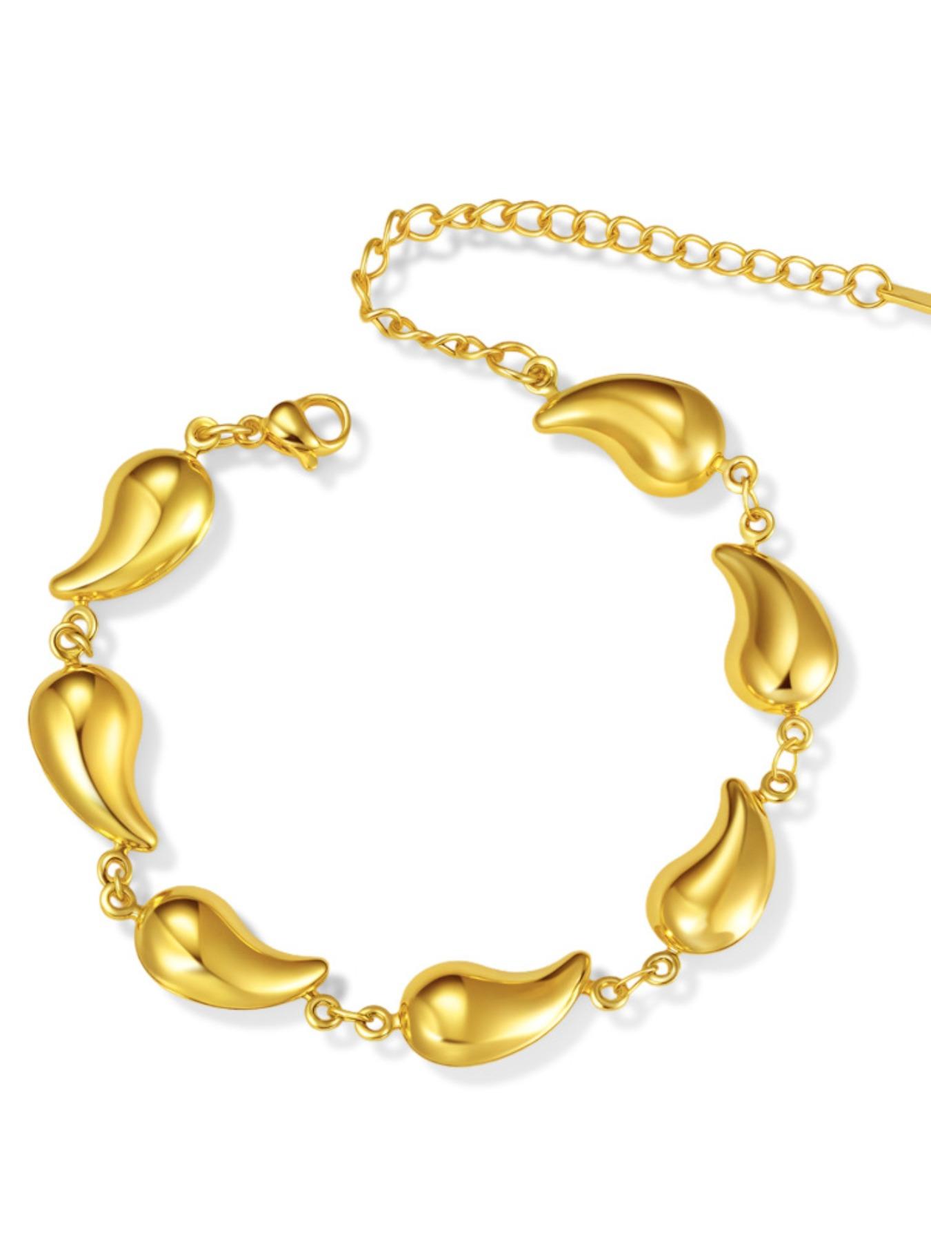 Multiple Styles Zircon Bracelet Crown Heart Moon Star Gold Color Stainless Steel For Women Summer Party Jewelry Gifts