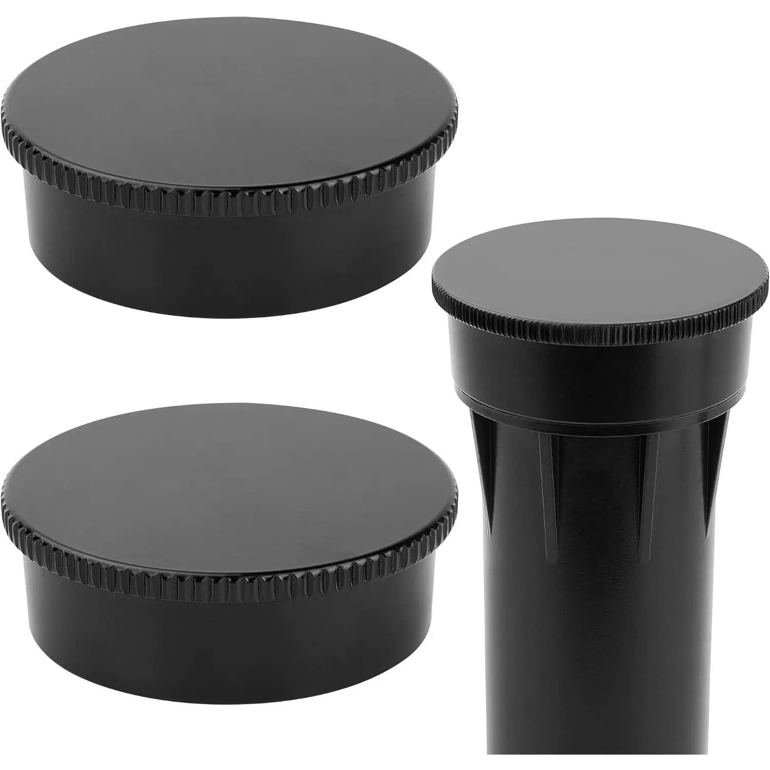 2 Pack  Sprinkler  Cap Compatible with Hunter Pro  Sprinklers,  Shut Off Cap with Seals Compatible with Hunter Pro, Black   Cap & O Ring