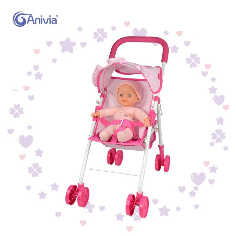 Anivia Brand Doll Stroller Set, Includes Doll and Stroller, Ideal for Kids Aged 3+, Perfect for Holiday Gifts, Christmas and Birthday Presents