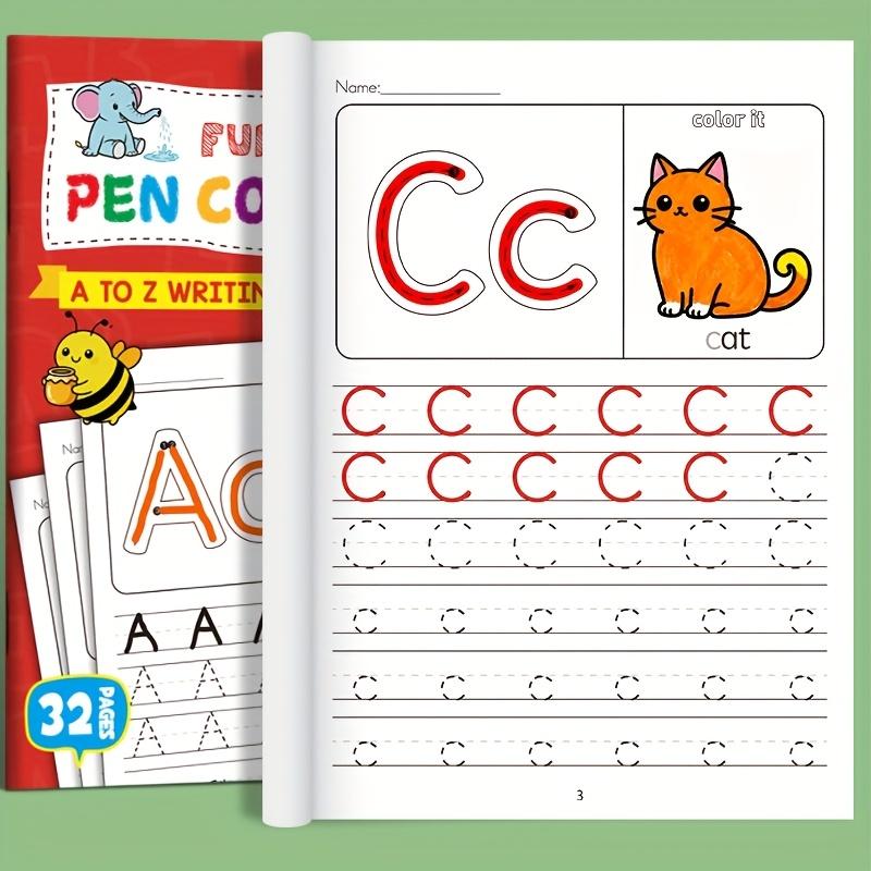 32-Page A-Z Alphabet Tracing & Writing Practice Book, Learning Materials, Tracing Preschool Books, Including Coloring, Uppercase And Lowercase Letters, And Phonics Practice, For First Graders, Ideal For Home Education And Classroom Use, Or As Easter Gift