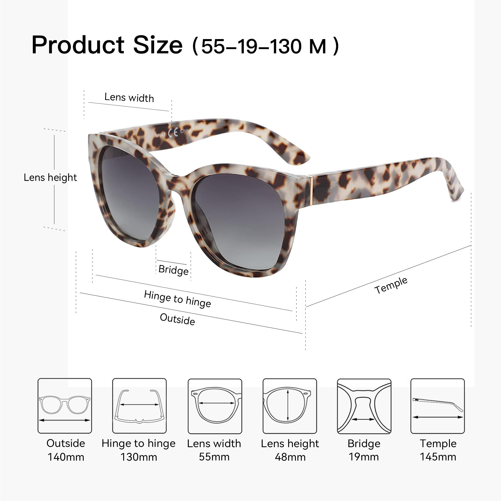 ZENOTTIC Cateye Polarized Sunglasses for Women Oversized UV400 Protection Retro Shades Designer Style Seaside Holiday Gift Idea - Sunglasswomen