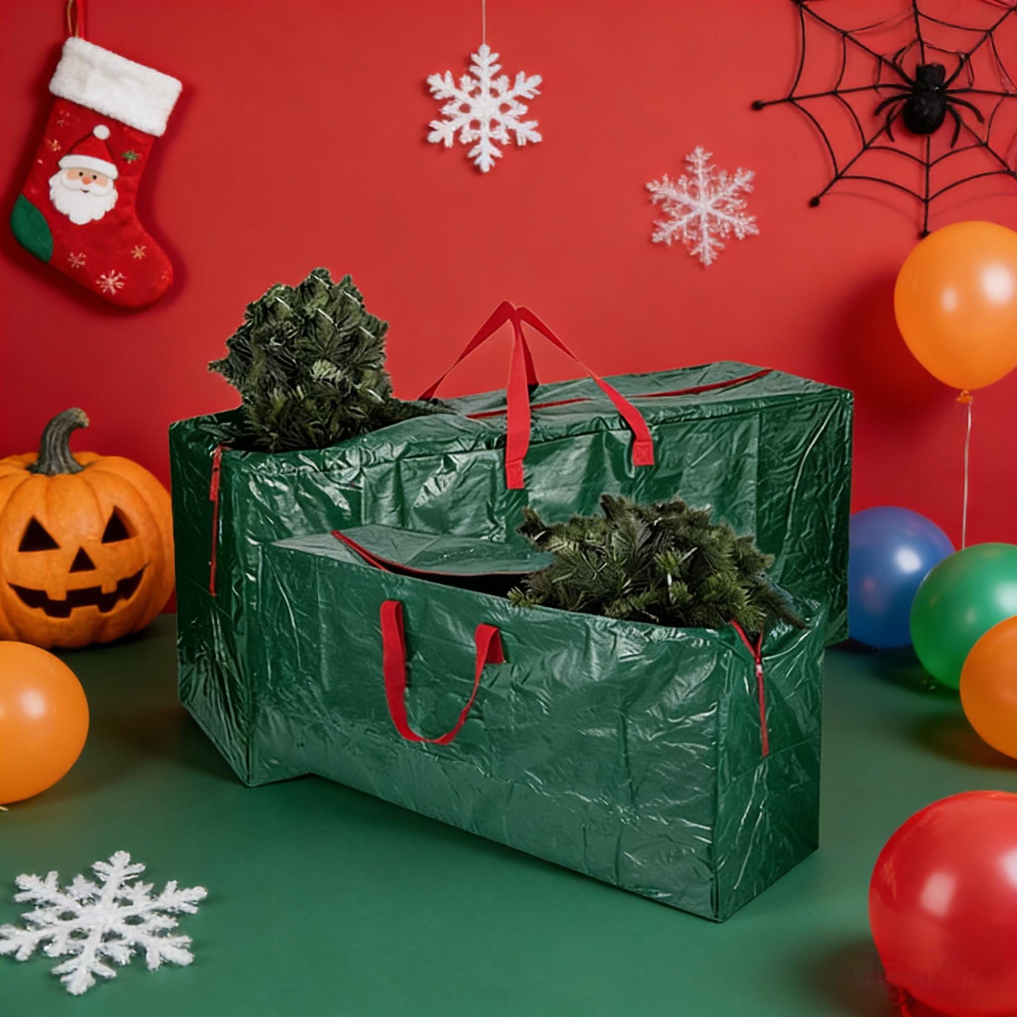 Large Tree-Shaped Storage Bag, Foldable Rolling Design with Handle and Zipper, Durable Gardening Supplies Organizer Box, Space Saving Bags