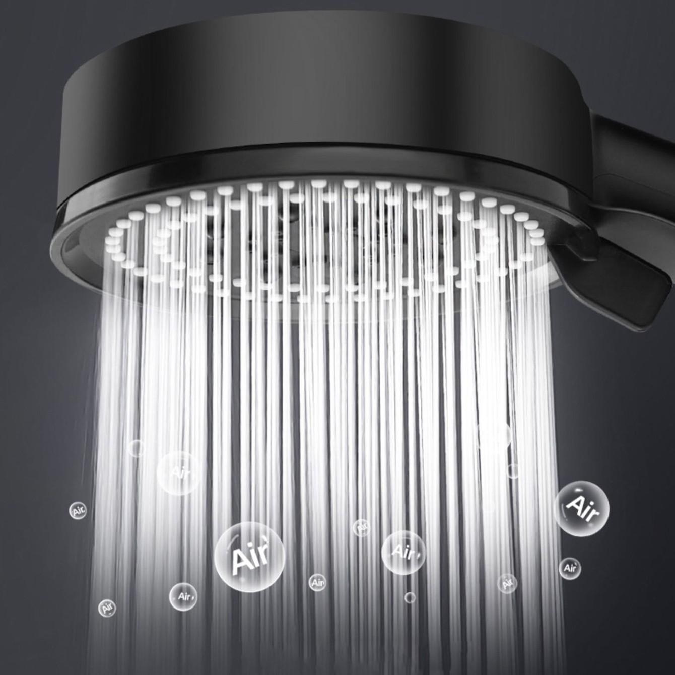 Shower Head Set with Hose and Base, No Drilling Installation, 150cm Long Shower Accessories, Easy Assembly, Bathroom Essentials