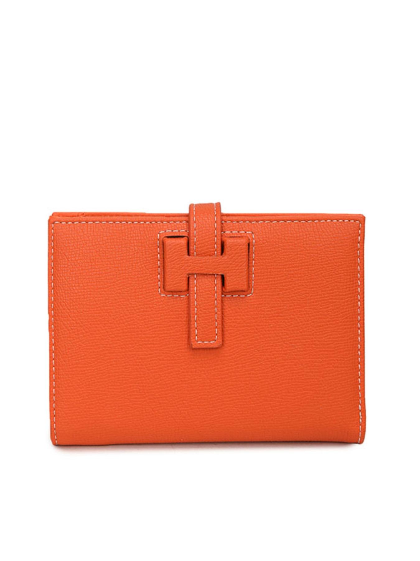 Women's Plain Color Wallet with Multiple Card Slots, Bank Credit Card Holder, Driver License Case, Daily Use & Travel Accessories