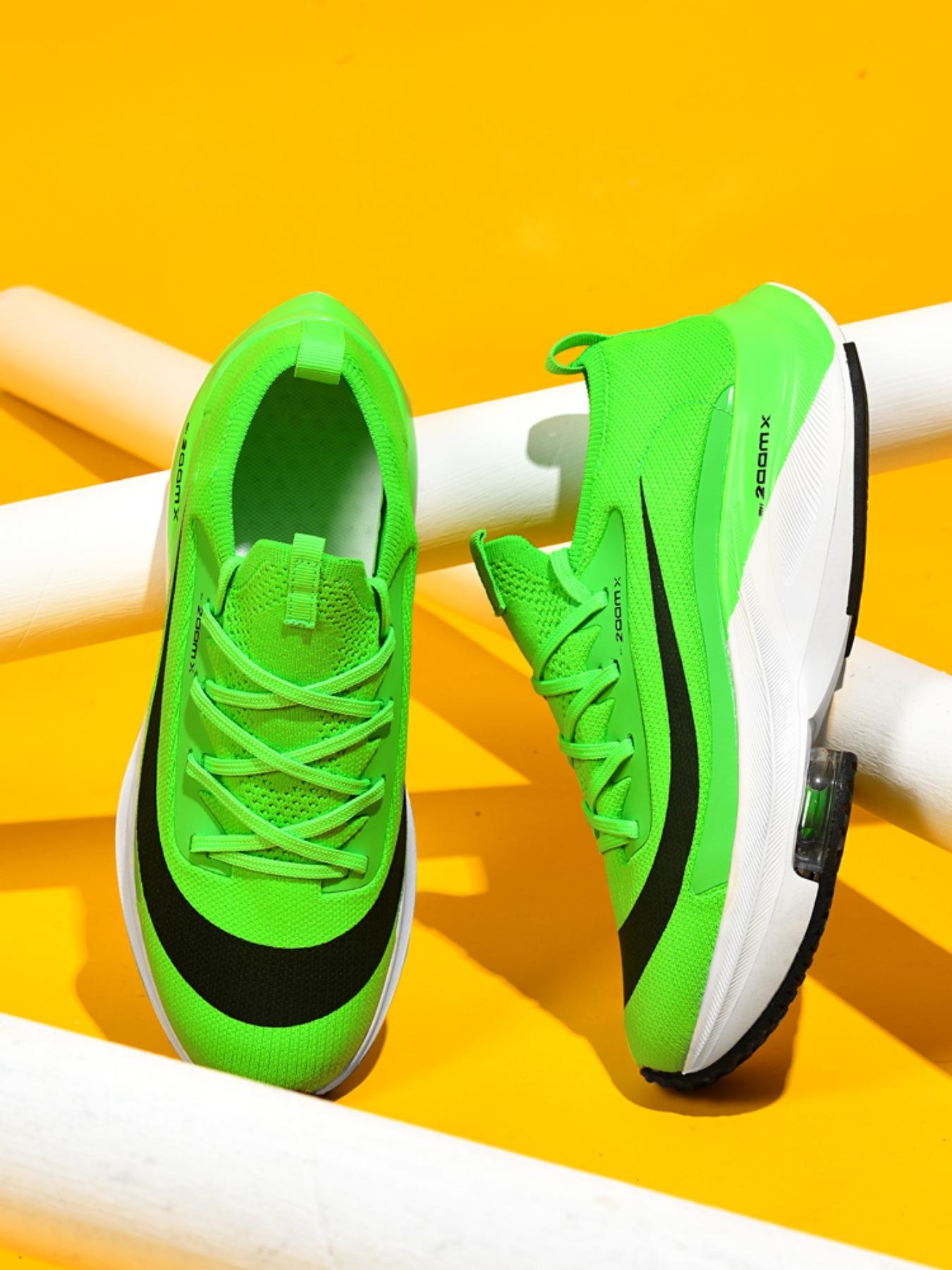 Unisex Letter & Striped Print Casual Breathable Sneakers, Air Sole Sneakers for Daily Wear, Versatile Athleisure Style, Fashionable Running Shoes