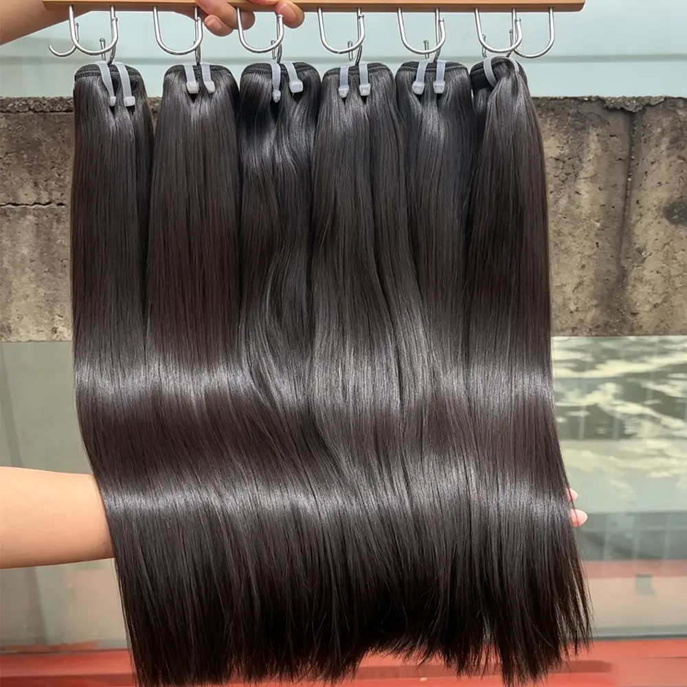 Gefily Vietnamese Bone Straight Bundles Of Human Hair 100% Unprocessed Virgin Hair Extensions 1 3 4 Pcs Deals Natural Color Quick Weave