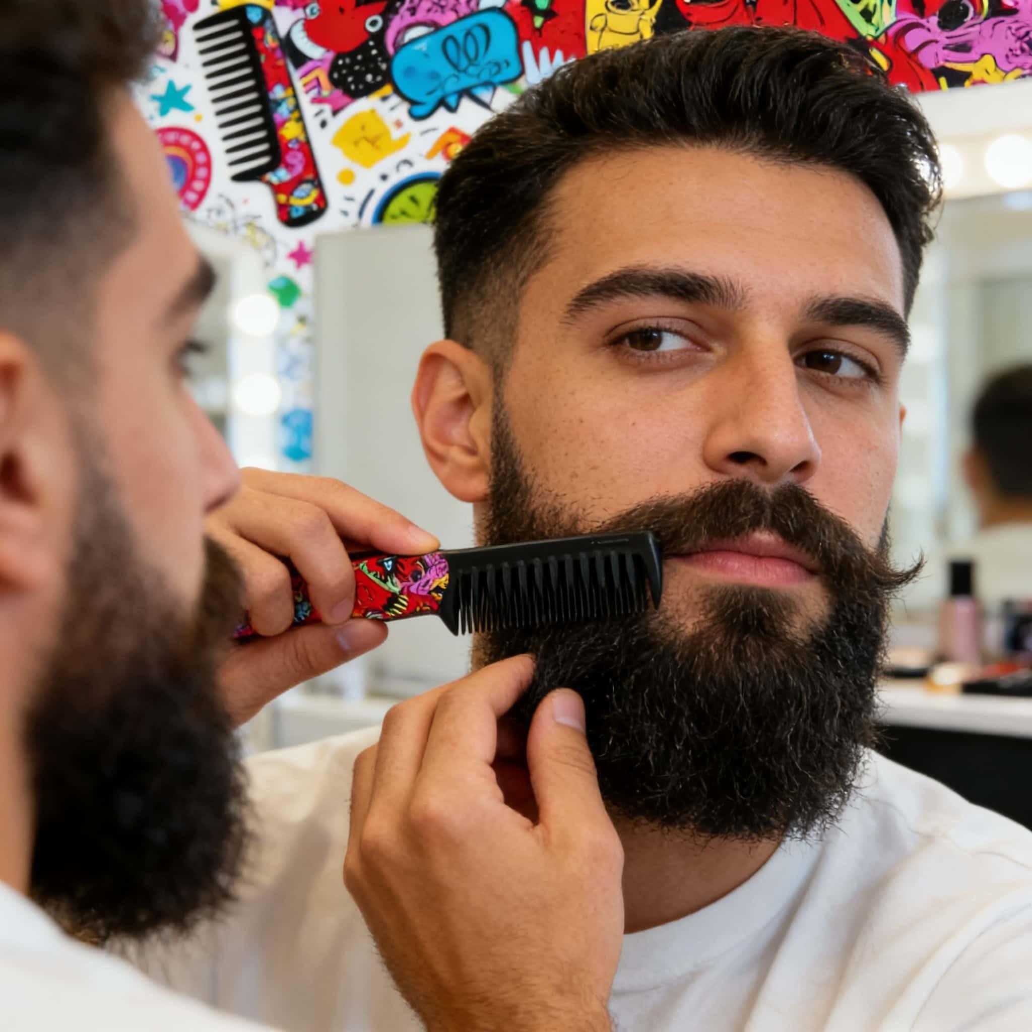 Folding Hair Comb for Men, Pocket Comb with Fine & Wide Tooth,Styling Comb for Travel and Everyday Grooming Combing Hair,Beard or Mustache