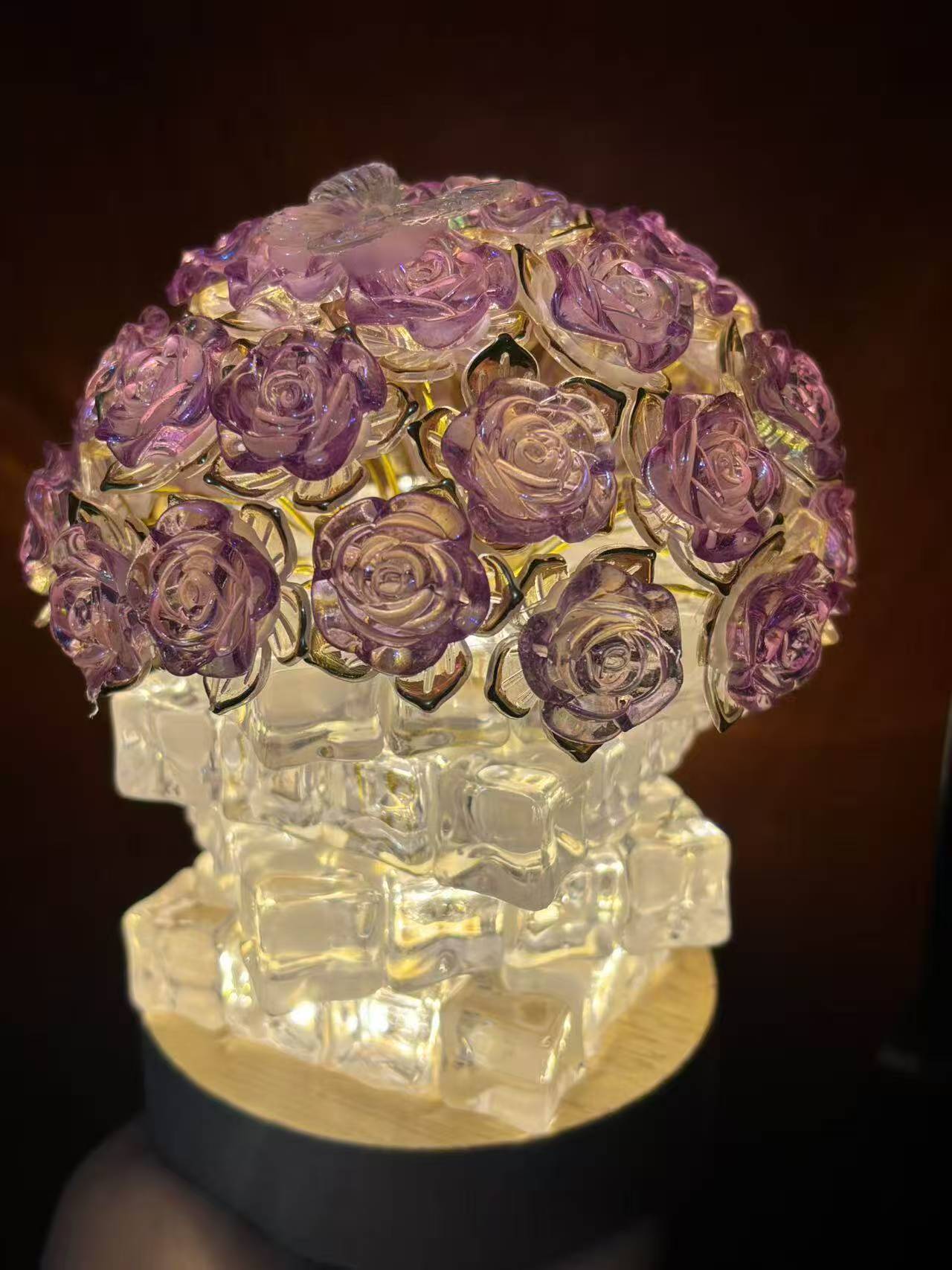 Handmade DIY Rose Night Light Material Pack, Handmade Creative Ornament, Gift for Best Friends, Gift for Mom, Gift for Teacher, Gift for Friends, Rose Night Light, Handmade Night Light, Creative Handmade Gift.