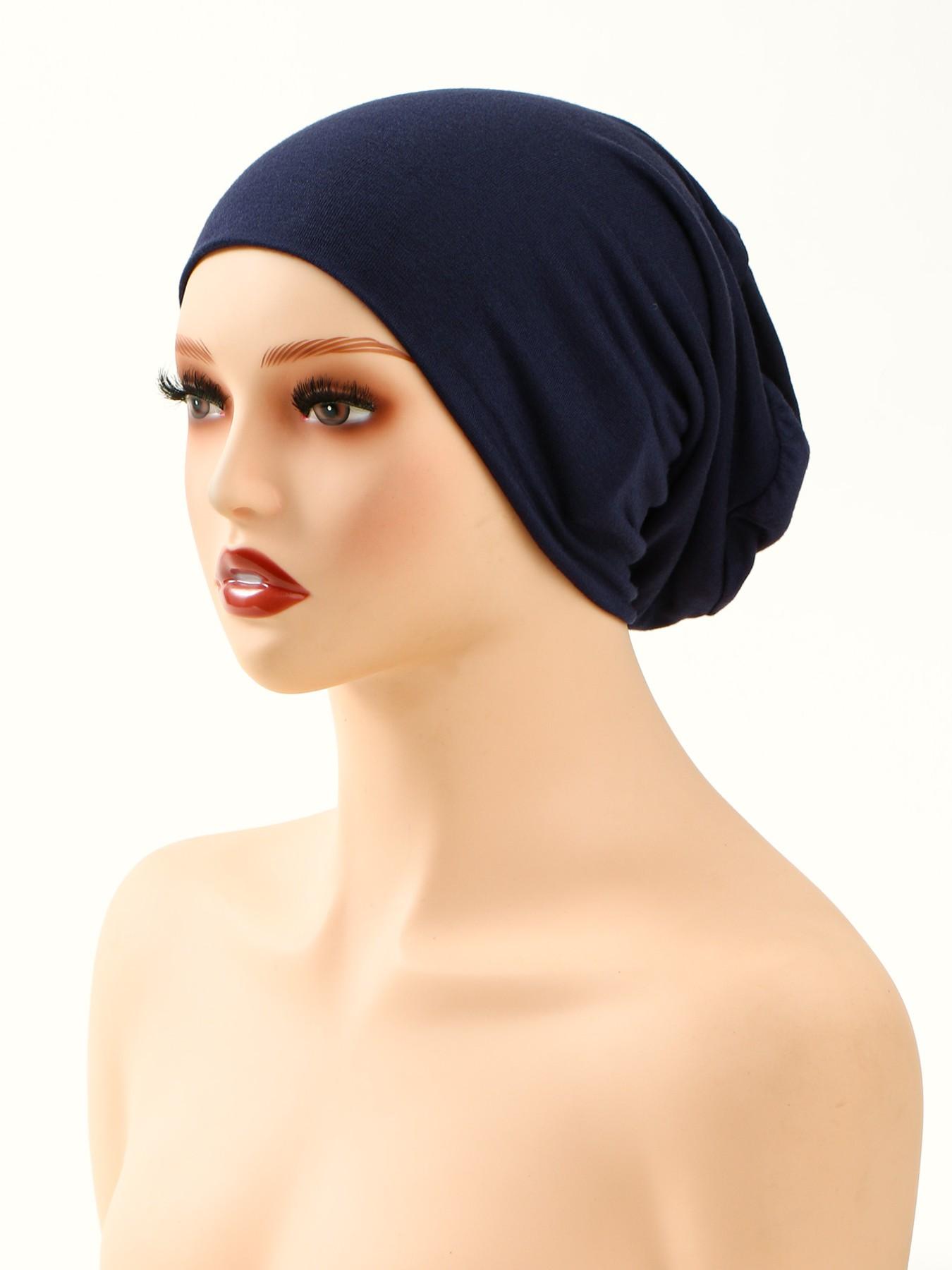 1pc Fashionable Milk Silk Inner Hijab Cap, Elegant Breathable Underscarf for Women, Muslim Undercap , Daily Use, Prayer, Casual Wear, Sleep Hat