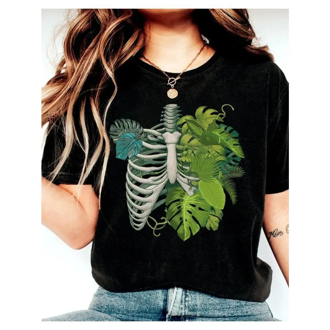 Skeleton Plant Body T-shirt, Plant Lover Shirt, Plant Gift, Plant Lover Gift, Plant Mom, Monstera Tee, Plant Graphic Shirt, Plant Lady Gift