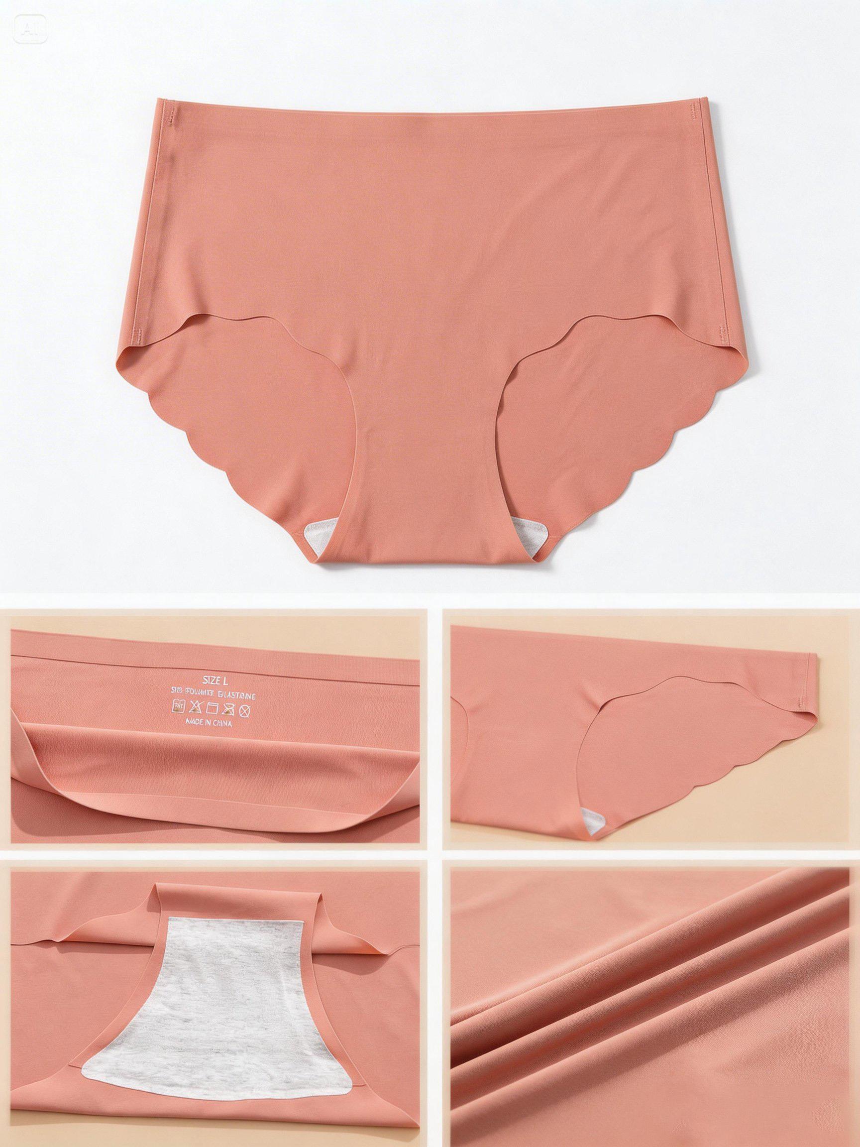 7 Pack Ice Silk Mid Rise Period Panties Seamless Absorbent Leak-Proof Extended Menstrual Underwear For Women