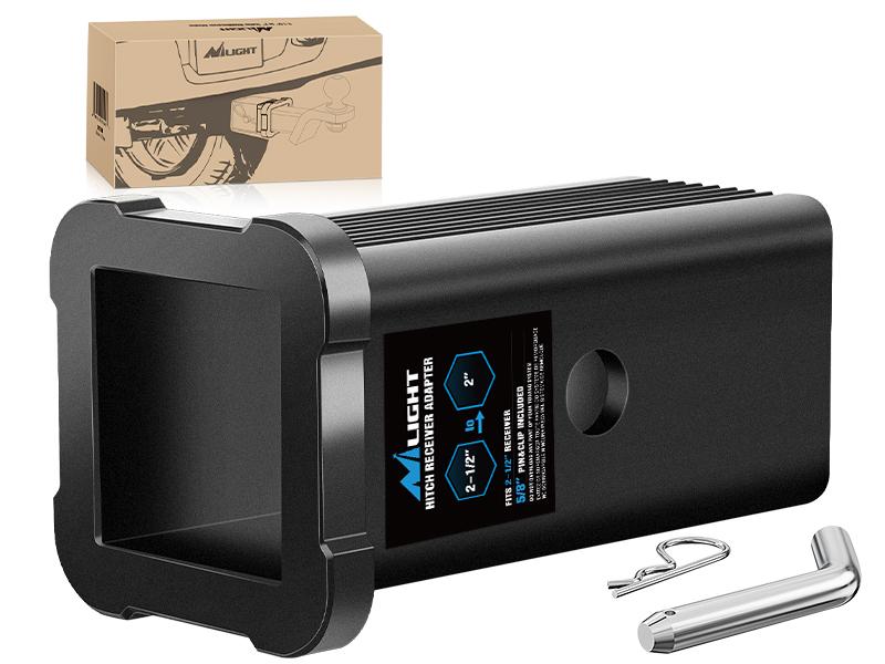 Nilight Trailer Hitch Receiver Extender Adapter Reducer 2-1/2 to 2 Inch Sleeve Convertor Receiver Aluminum Towing Accessories for Tractor Bucket RV Truck Bike Rack Cargo Carriers Boating dealsforyoudays