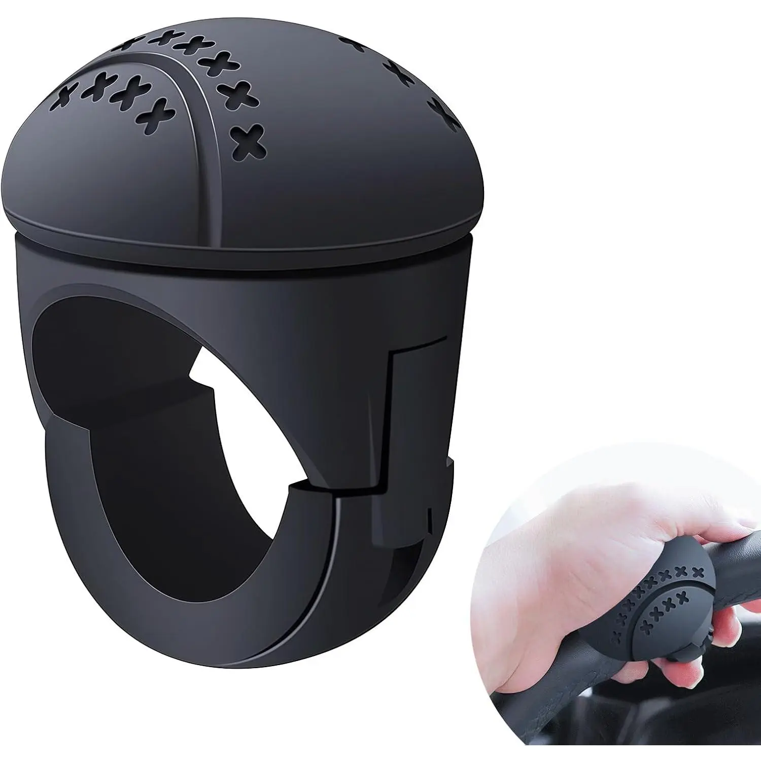 New-Generation Silicone Steering Wheel Spinner Knob with Anti-Slip Grip, Ergonomic Easy-Turn Vehicle Control Power Assist Knob, DIY Install Accessory for Cars, Trucks