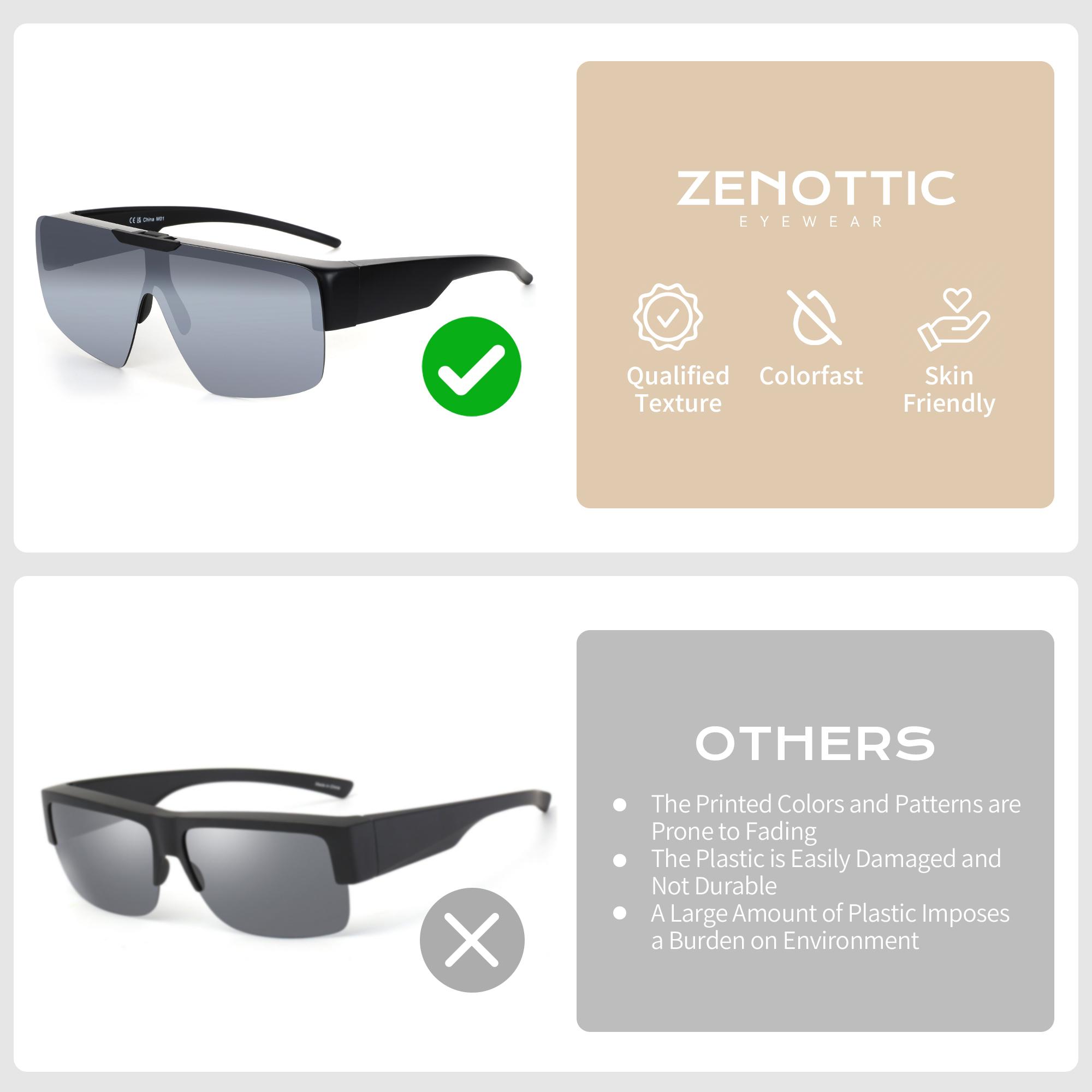 【Fit Over Sunglasses】ZENOTTIC Fit Over Polarized Sunglasses TR90 Frame Flip Up Design One-Piece Shield Lens UV400 Protection Driving Fishing Cycling Outdoor Gift for Men Women 【Fit Over Sunglasses】ZENOTTIC Fit Over Polarized Sunglasses TR90 Frame Flip Up Design One-Piece Shield Lens UV400 Protection Driving Fishing Cycling Outdoor Gift for Men Women
