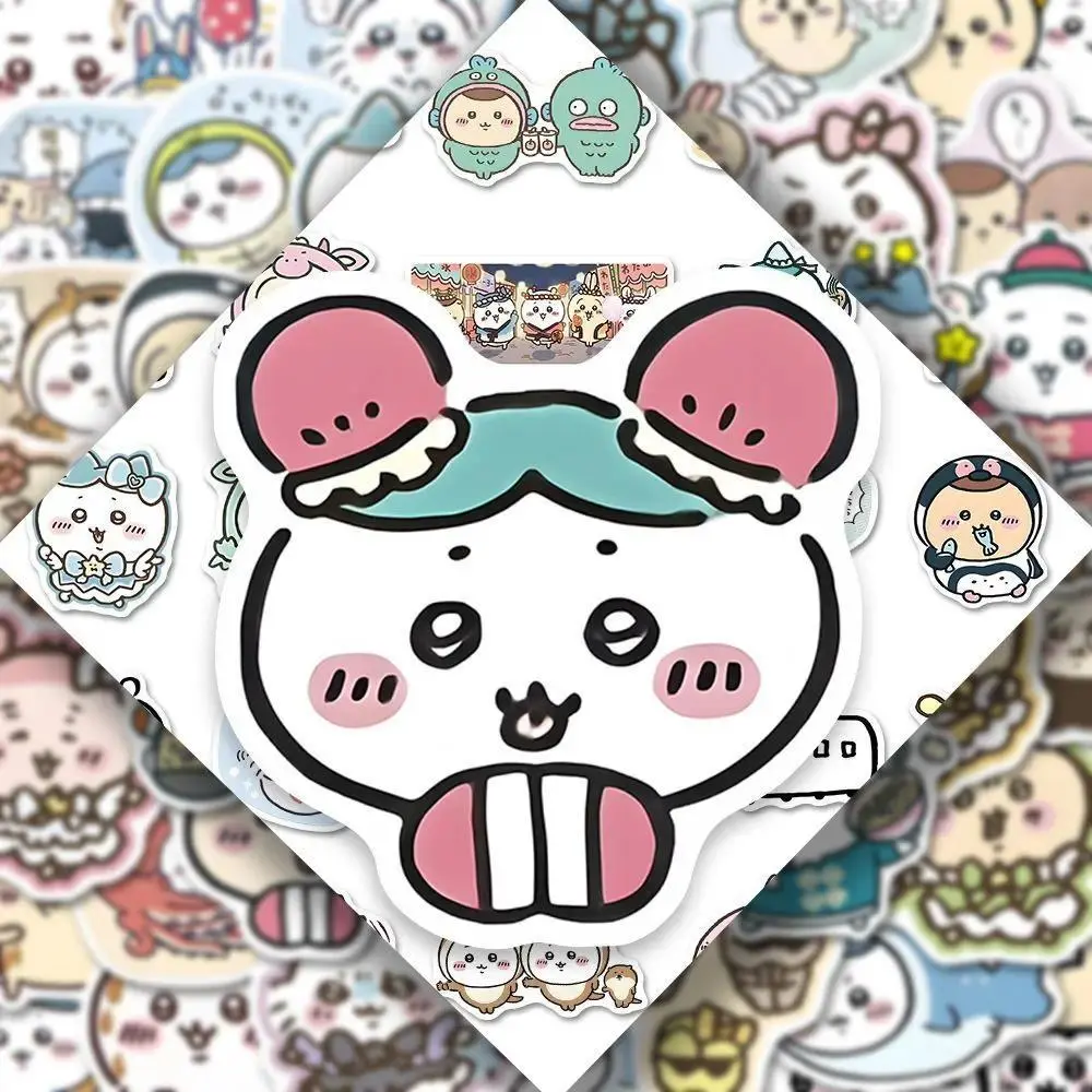 100pcs chiikawa Stickers Cartoon Hachiware Cute Room Decoration Mobile Phone Case DIY Hand Account Making No Glue Waterproof