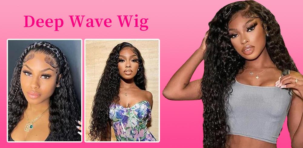 Bling Hair Deep Wave Lace Front Wig 13x4/13x6 Water Wave HD Transparent Lace Frontal Human Hair Wigs For Women 180% Density Sale Clearance #SummerVibes