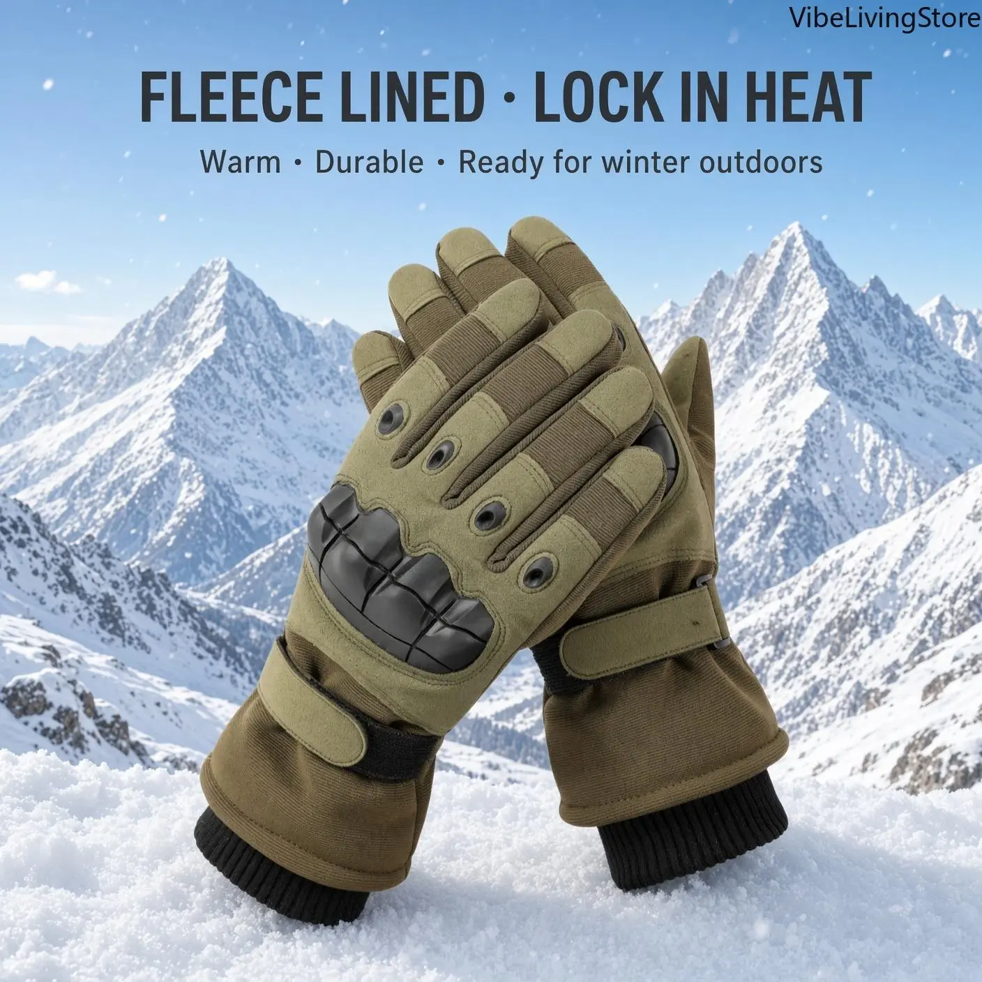 Men's Winter Touchscreen Work Gloves - Windproof, Fleece-Lined, Soft Knuckle Armor, Adjustable Wrist Strap, Sizes XL/L for Outdoor Daily Use
