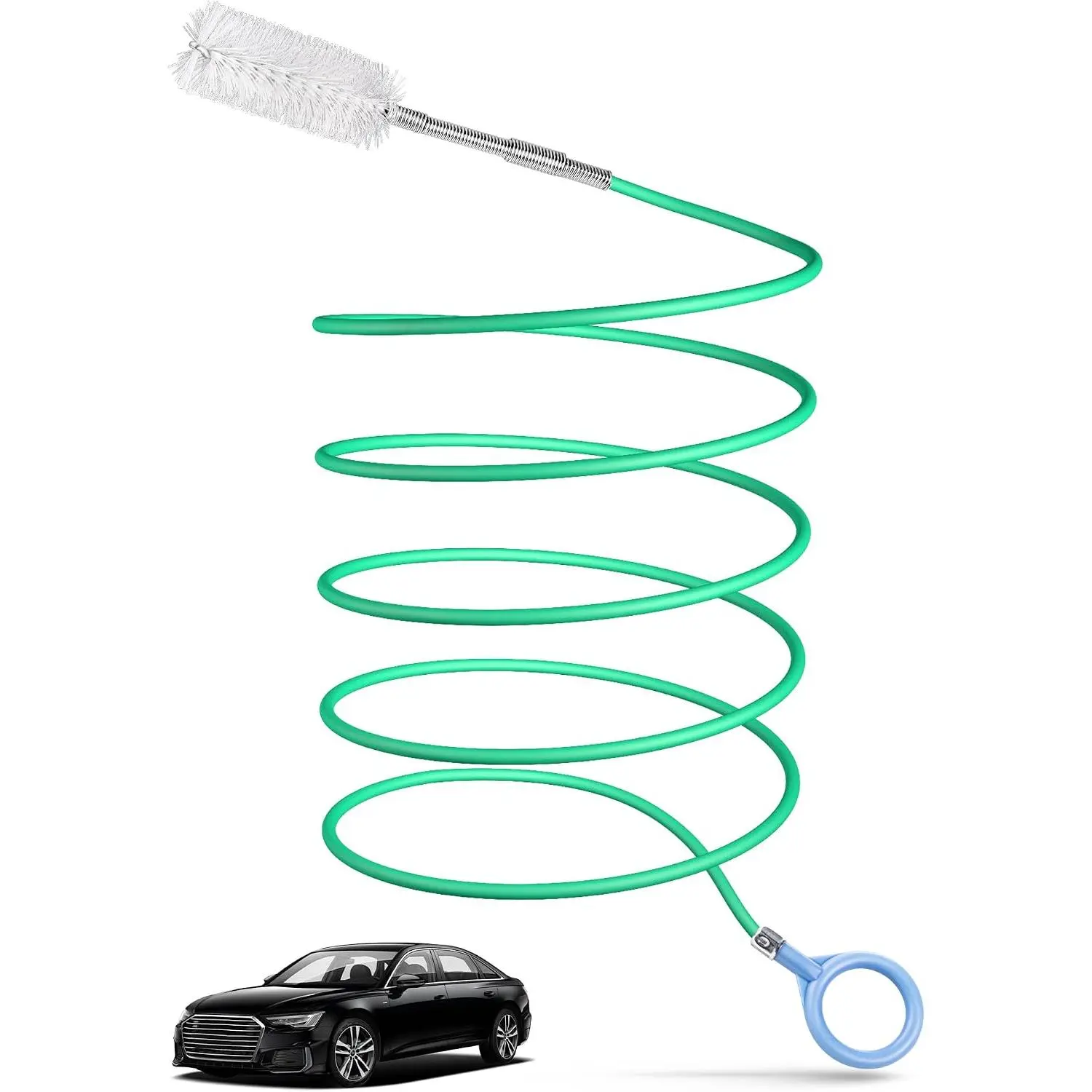 78-Inch Sunroof Drain Cleaning Brush, Flexible Tube Cleaner | Flexible 78-Inch Brush Reaches Curved Drain Tubes to Remove Dirt and Debris from Sunroofs, Doors, Wipers and Narrow Pipes