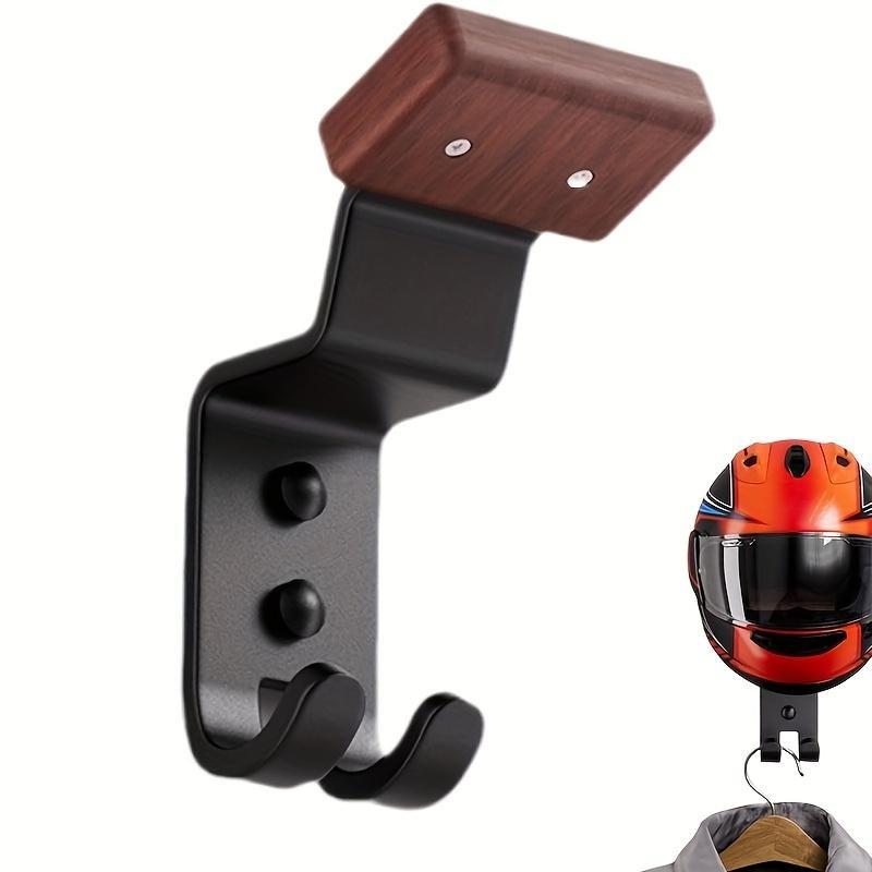 Helmet Rack, Helmet Hook, Wall-Mounted Motorcycle Helmet Stand, 180-Degree Key Ring Holder, Living Room Accessory