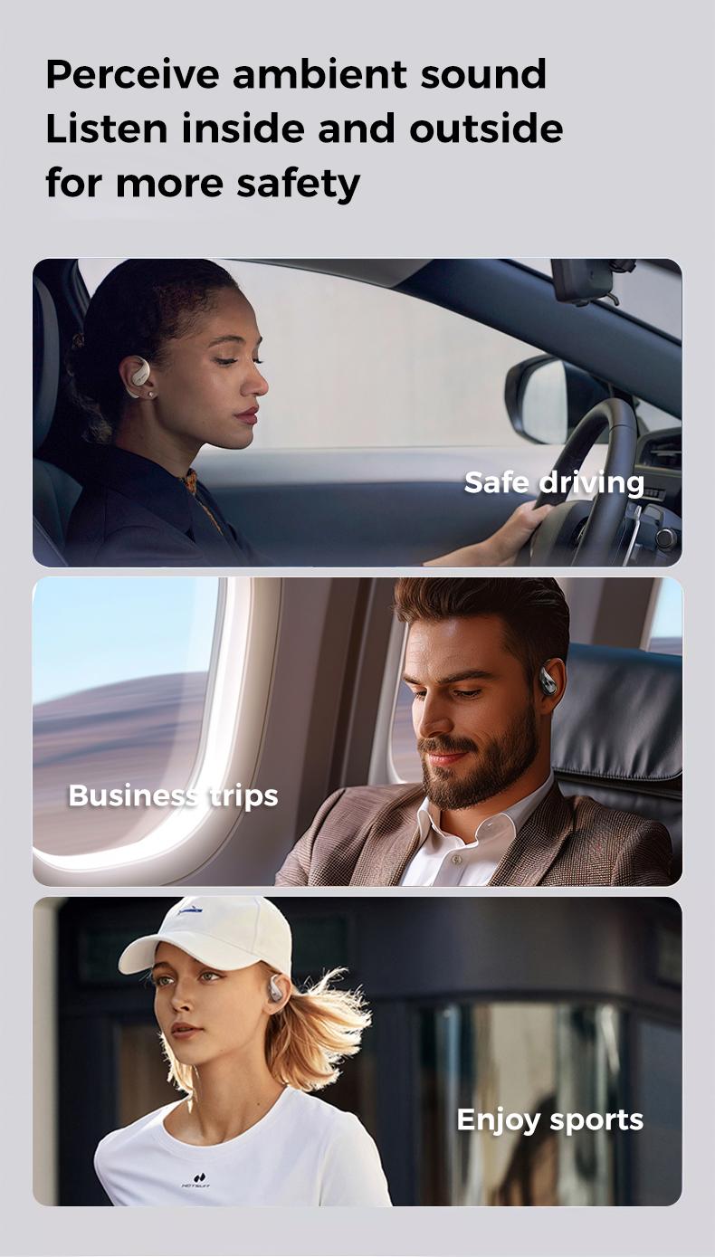 MINISO X33 Wireless Translation Earbuds with APP Support 134 Languages Translate, Real-time Translation Headset, Comfortable Ear Hooks, 48H Battery, IPX5 Waterproof, Compatible with All Phone, Android Phone