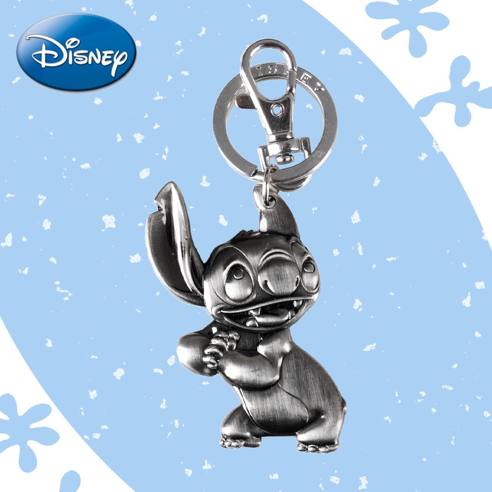 Disney Officially Licensed Stitch Pewter Keyring Metal Keychain for Family and Friends Funny anniversaries Valentine's Birthday Christmas Day Gifts