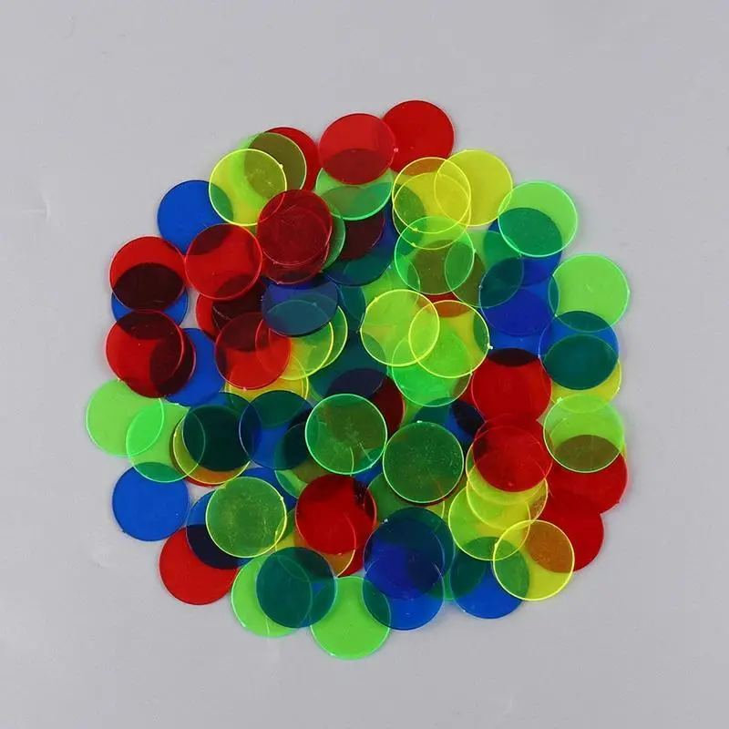 100pcs Montessori Education Math Toys Learning Resources Color Bingo Chip Supplies