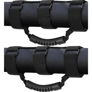 2PCS Roll Bar Grab Handles for Jeep Wrangler JL JK TJ YJ, Universal Off-Road Auto Interior Mod Accessory