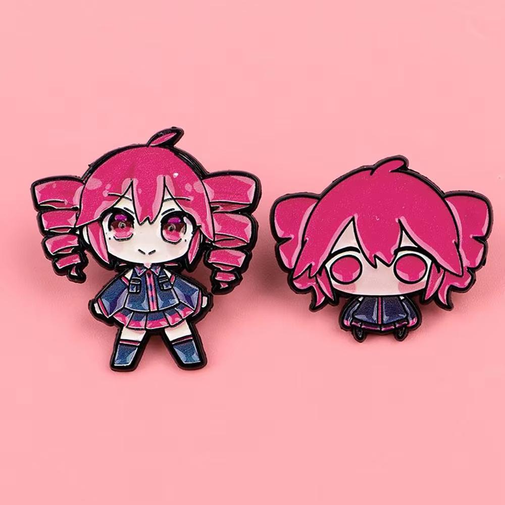 Cartoon Anime Kasane Teto Enamel Pin Cartoon Characters Brooch Manga Badges for Backpack Clothes Lapel Decorative Gifts