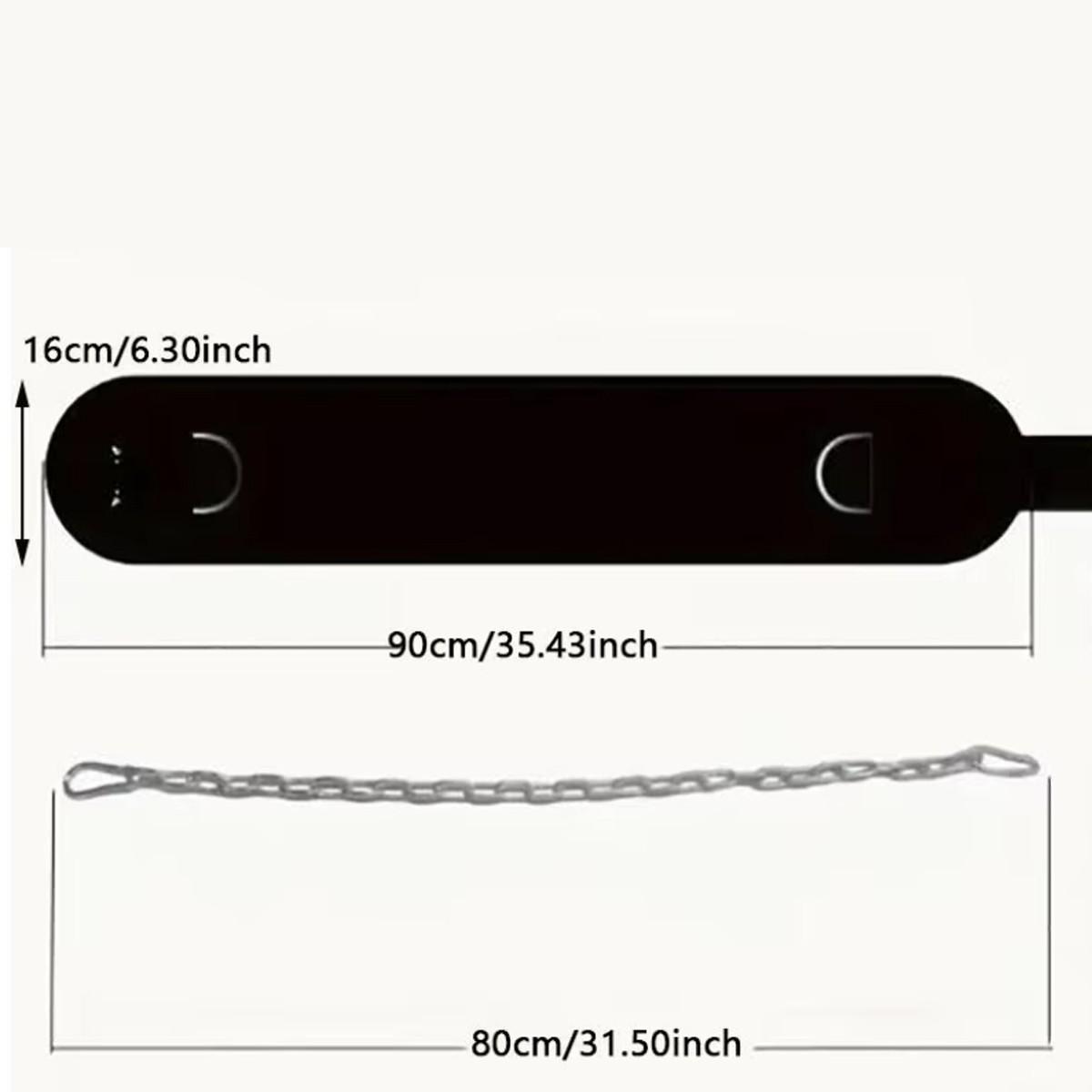 Weightlifting Belt with Chain, Adjustable Waistband for Pull-Ups, Deadlifts, Strength Training, Up to 440 Lbs Capacity