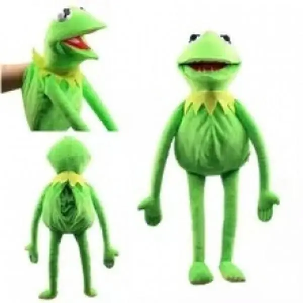 Kermit Frog Hand Puppet Doll Schoolbag Green Plush Toy Big Abdominal Language Performance Props