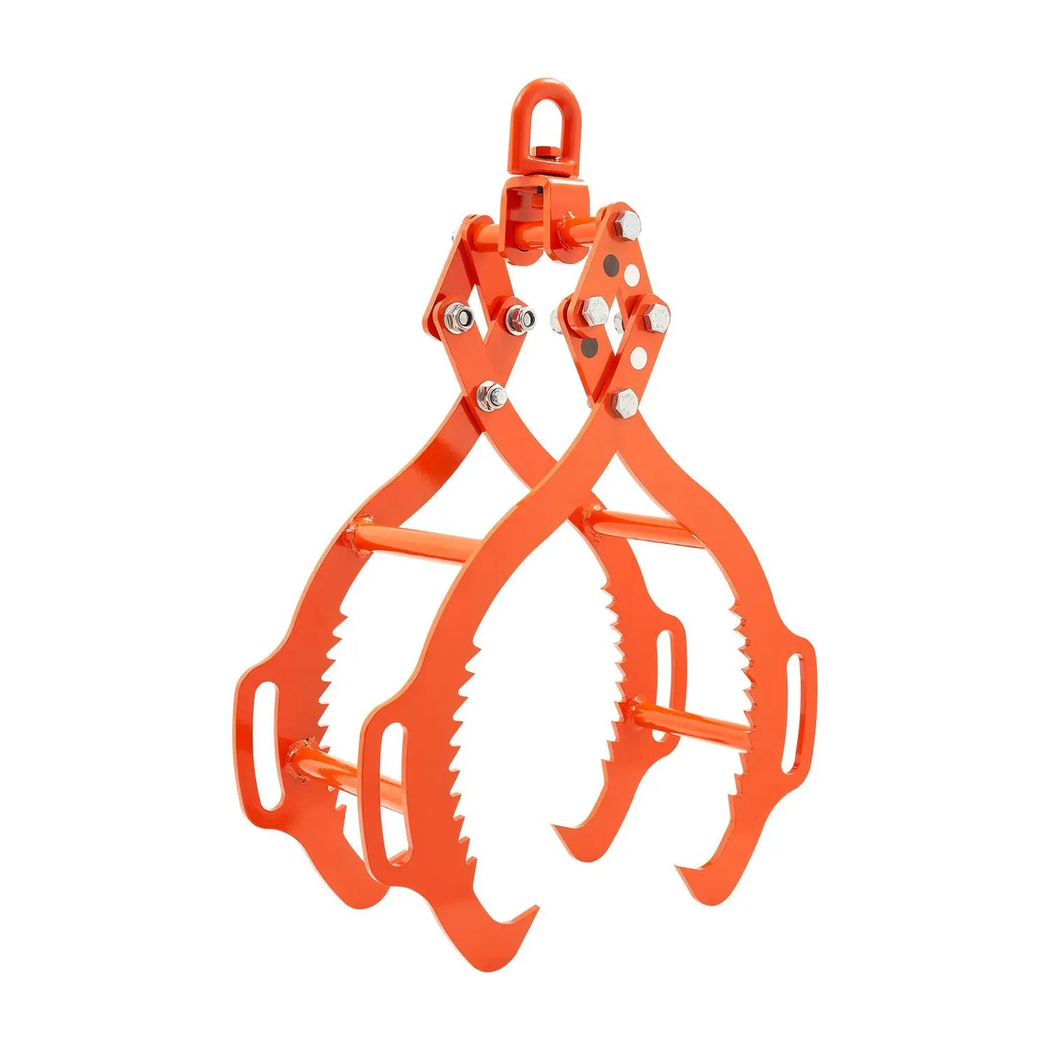 VEVOR 32in Log Lifting Tongs, 4-Claw Log Tongs, Heavy Duty Steel Log Grapple, 2200LBS Lifting Capacity, Swivel Log Graper Timber, Eagle Claw Design, Log Skidding Tongs for Trucks, Tractors, Forklifts