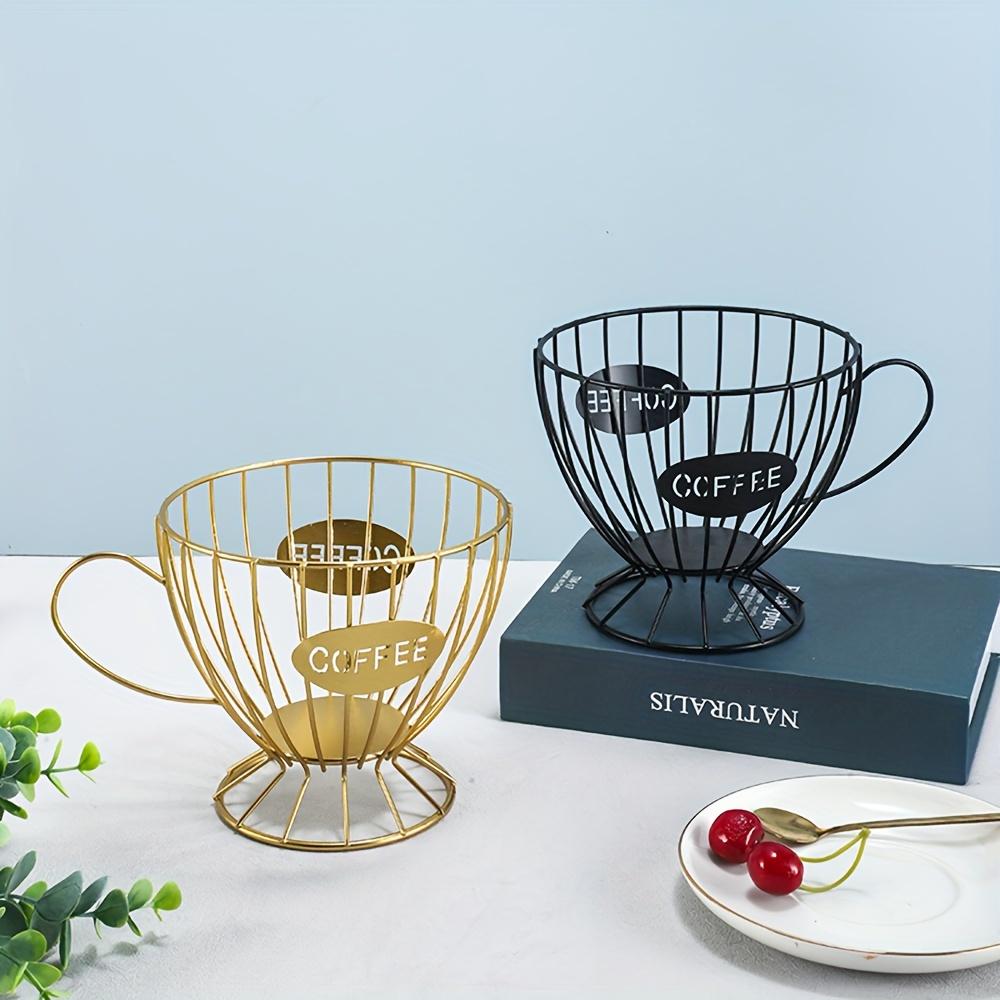 1PCS Black Coffee Capsule Rack Modern Simple Home Snack Candy Storage Basket Coffee Shop Bar Counter Display Rack Storage Rack