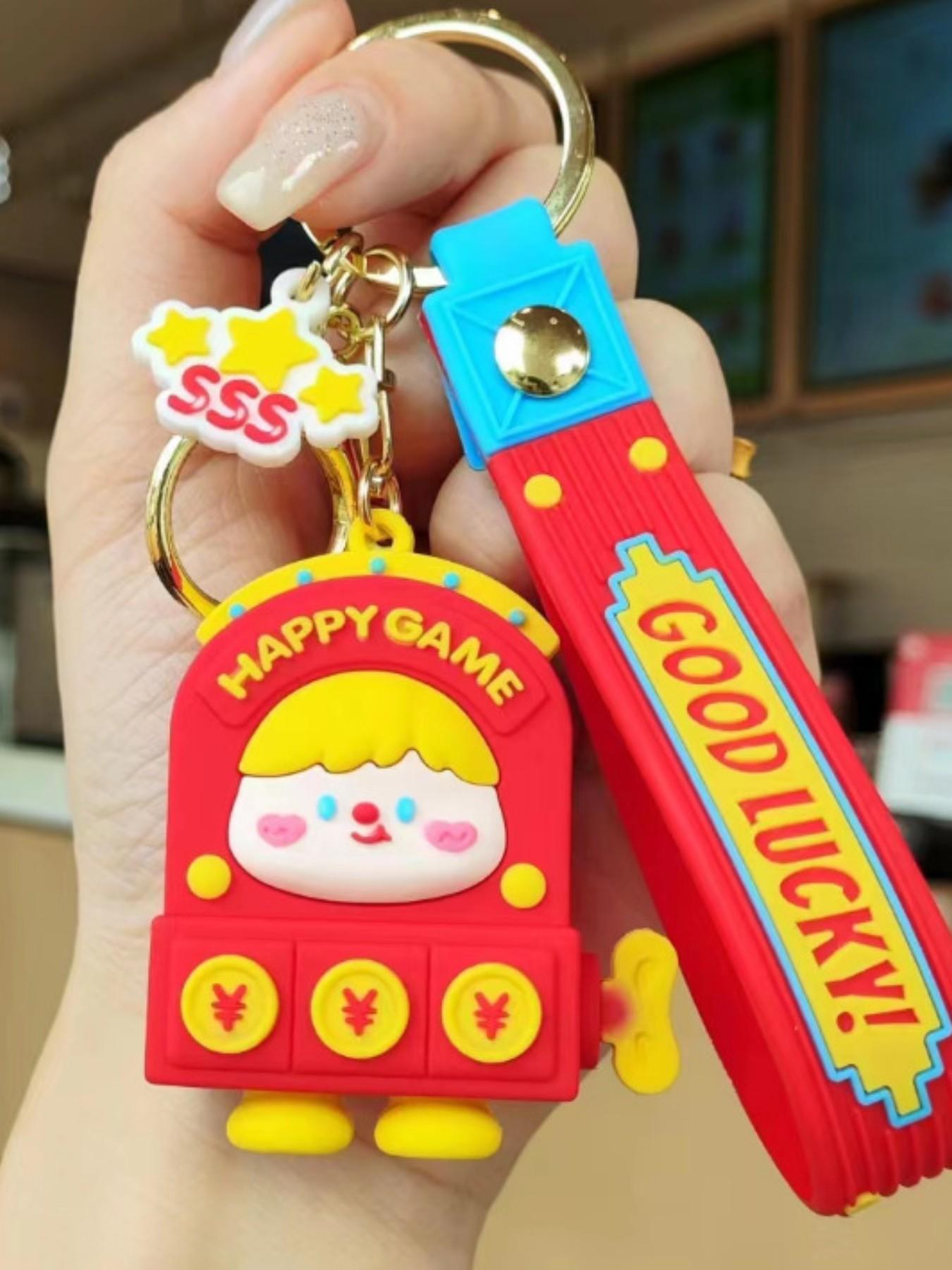 Creative Cartoon Resin Keychain, Unisex Backpack Charm, Arcade Machine Pendant, Night Market Gift, Wholesale, Cartoon Keychain