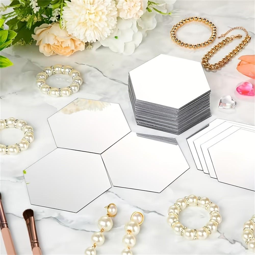 15pcs Hexagon Self-Adhesive Mirror Wall Stickers, Decorative Wall Sticker, Acrylic Wall Decor, Removable DIY Wall Decor Mirror, Mirror Stickers for Living Rooms, Bedrooms, Apartments, Gyms and Dorms, Home Decoration, Mirror Wall Sticker
