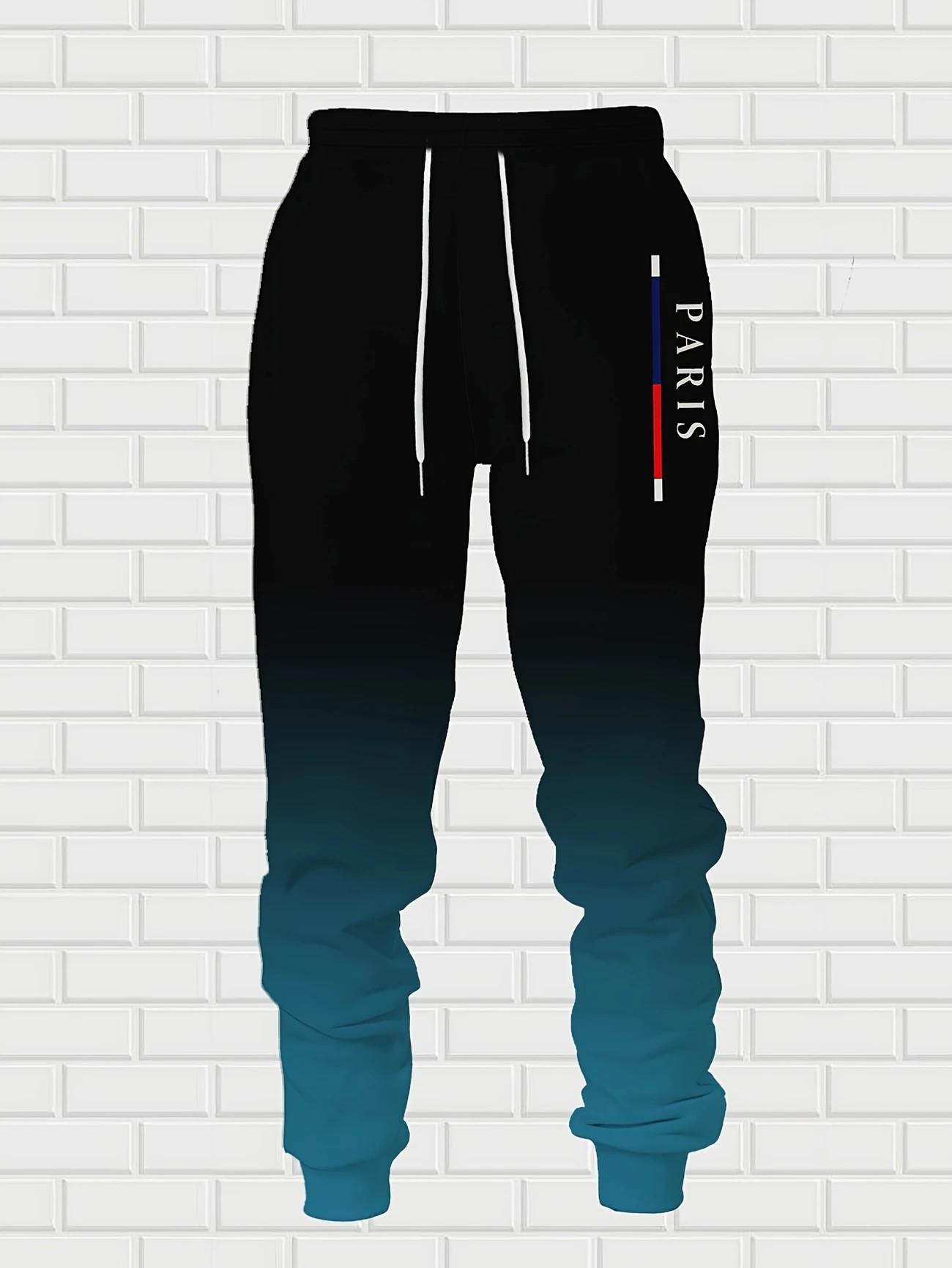 Autumn and Winter Black and Red Gradual Color Change 2026 Hot Selling Men's Street Fashion Hoodie Set