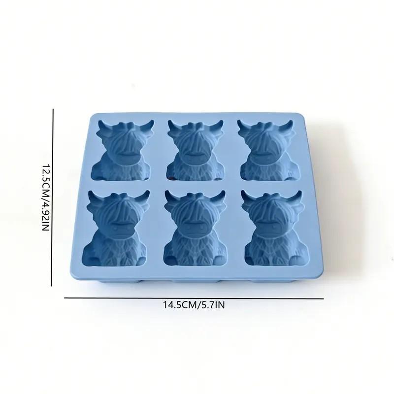 Mini Highland Cow Ice Cube Mold, Cute 3D Ice Cubes for Drinks, Perfect for Parties and Gifts, Enhance Drink Flavor